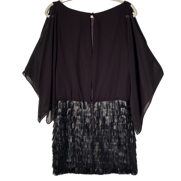 Moon Collection Black Fringe Dress Bell Sleeves Party Gothic Witchy Size S - Picture 2 of 15